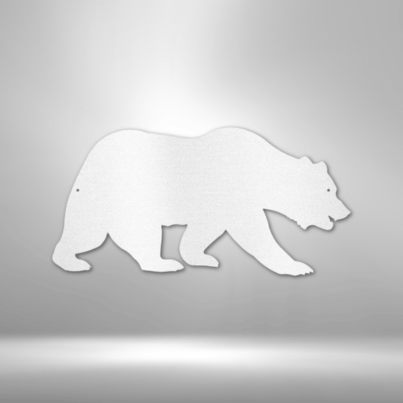 Grizzly Bear Steel Sign Laser Cut Powder Coated Home & Office Metal Wall Decor M